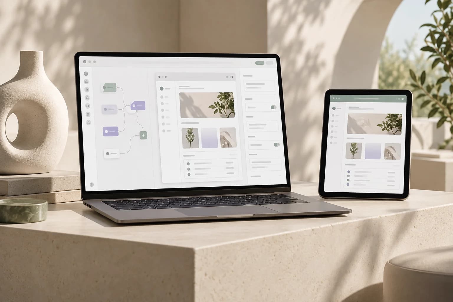 Görsel uygulama geliştirme yaklaşımını anlatan temsili platform görseli.